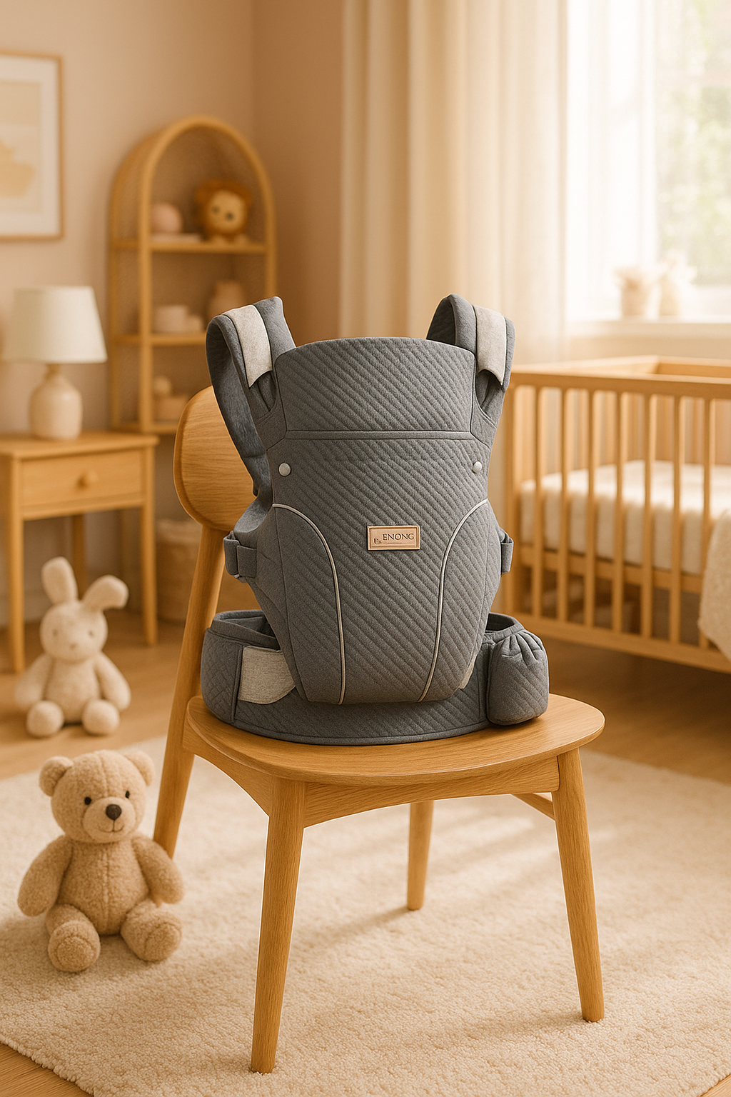 porte bebe physiologique gris