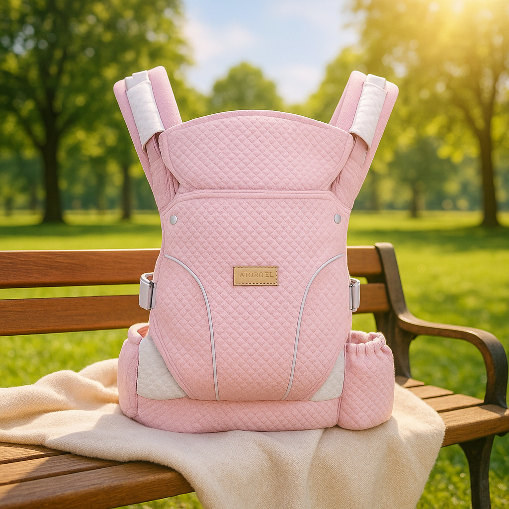 porte bebe physiologique rose