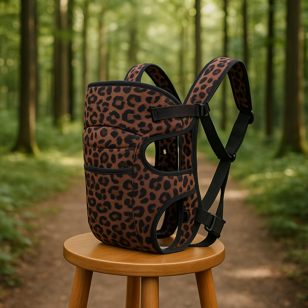 porte bebe physiologique leopard