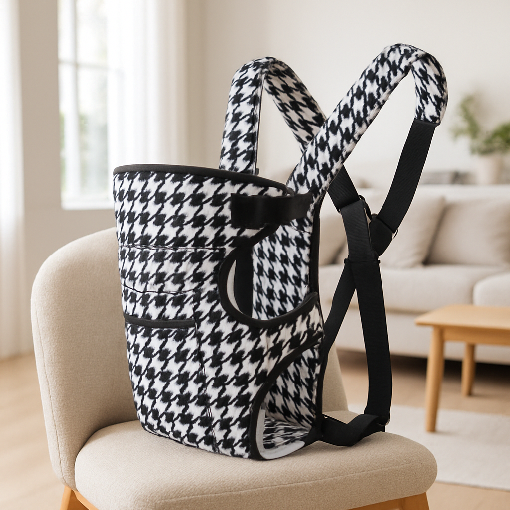 porte bebe physiologique pied de poule