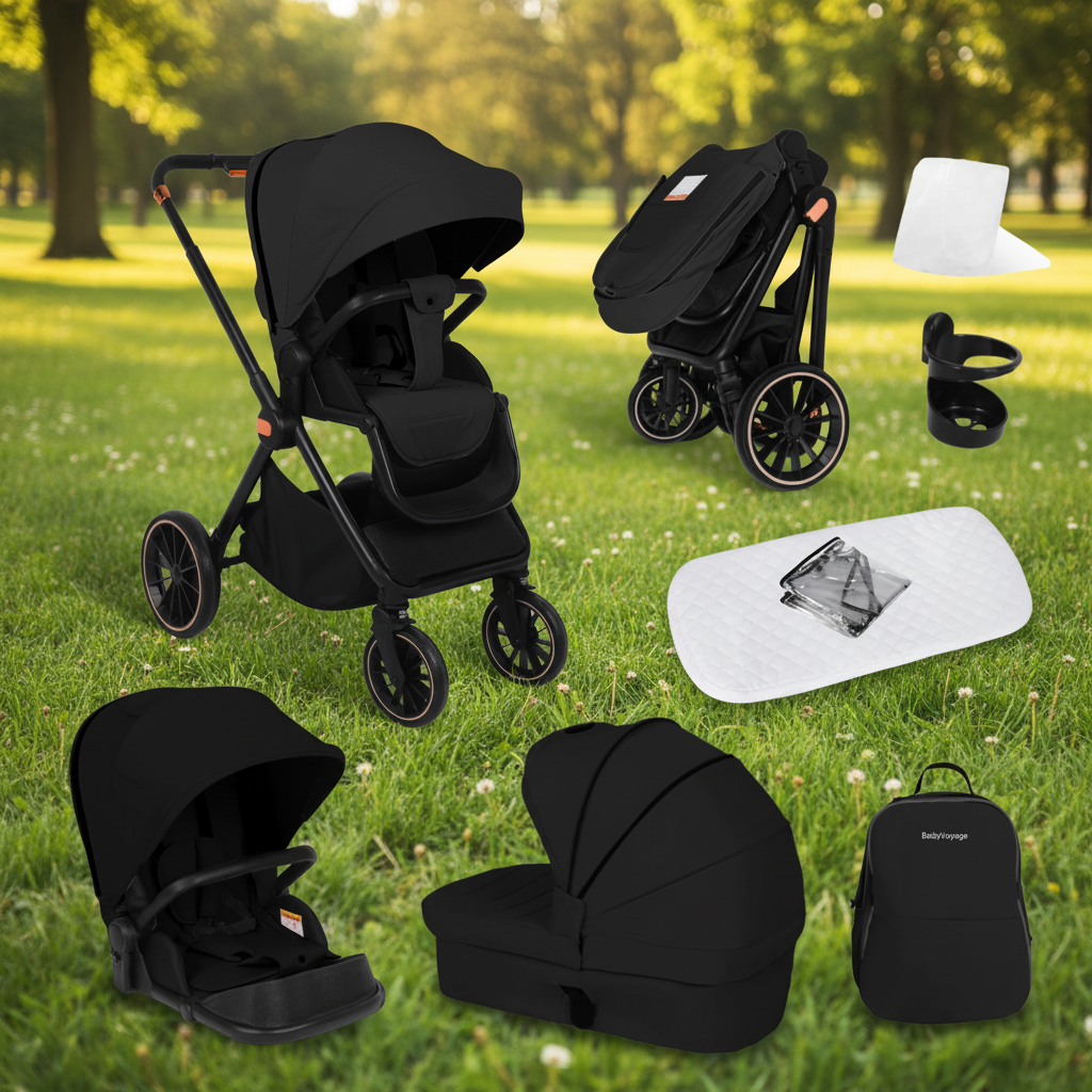 poussette pour les bébés noir
