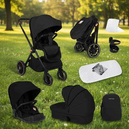 poussette pour les bébés noir