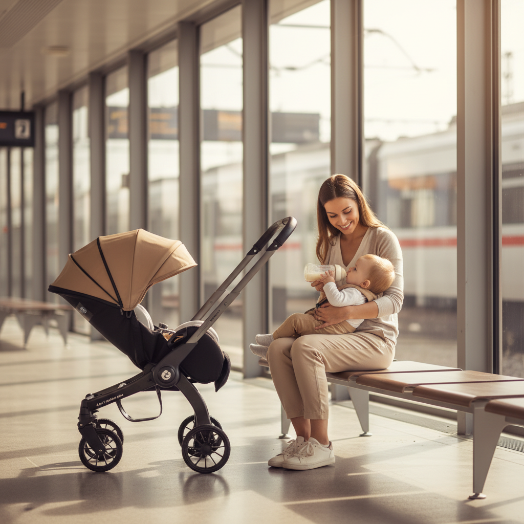 poussette ultra compacte kaki