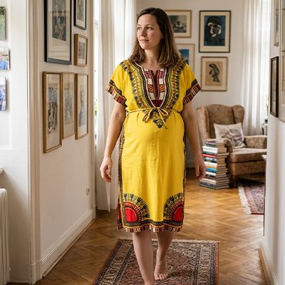 robe de grossesse jaune