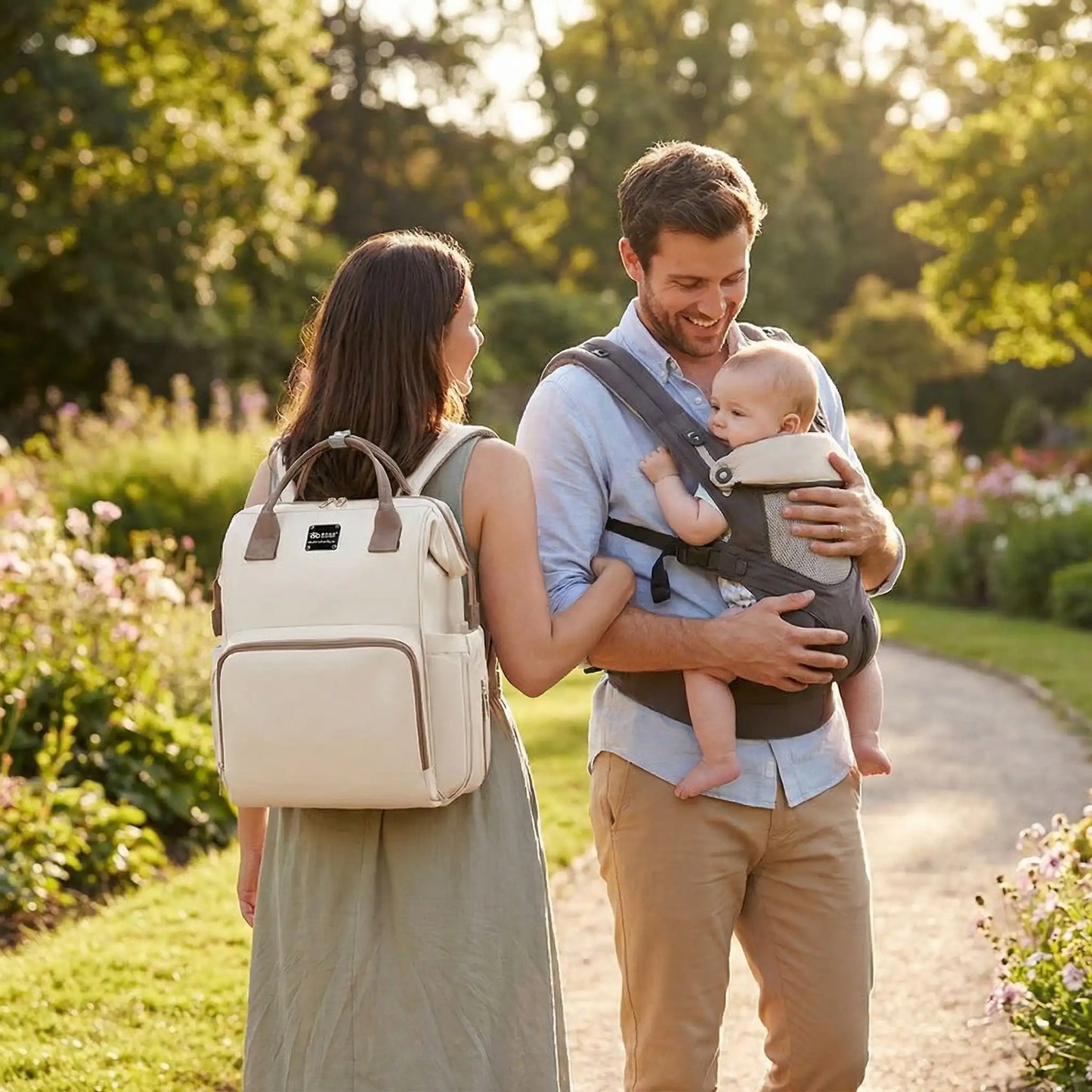 sac  dos a langer beige nuage latte tranquilite