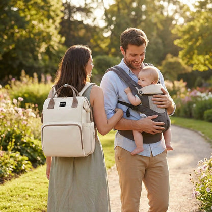 sac  dos a langer beige nuage latte tranquilite