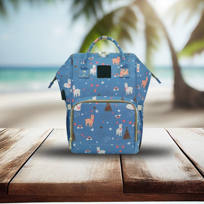 sac a dos a langer alpaga bleu