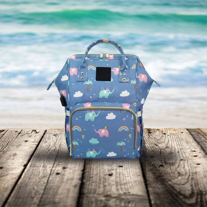 sac a dos a langer elephant bleu
