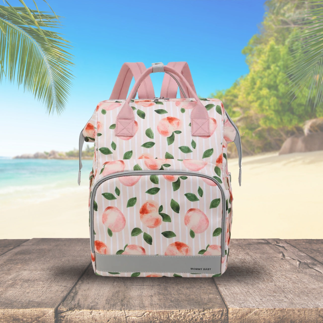 sac a dos a langer peche rose