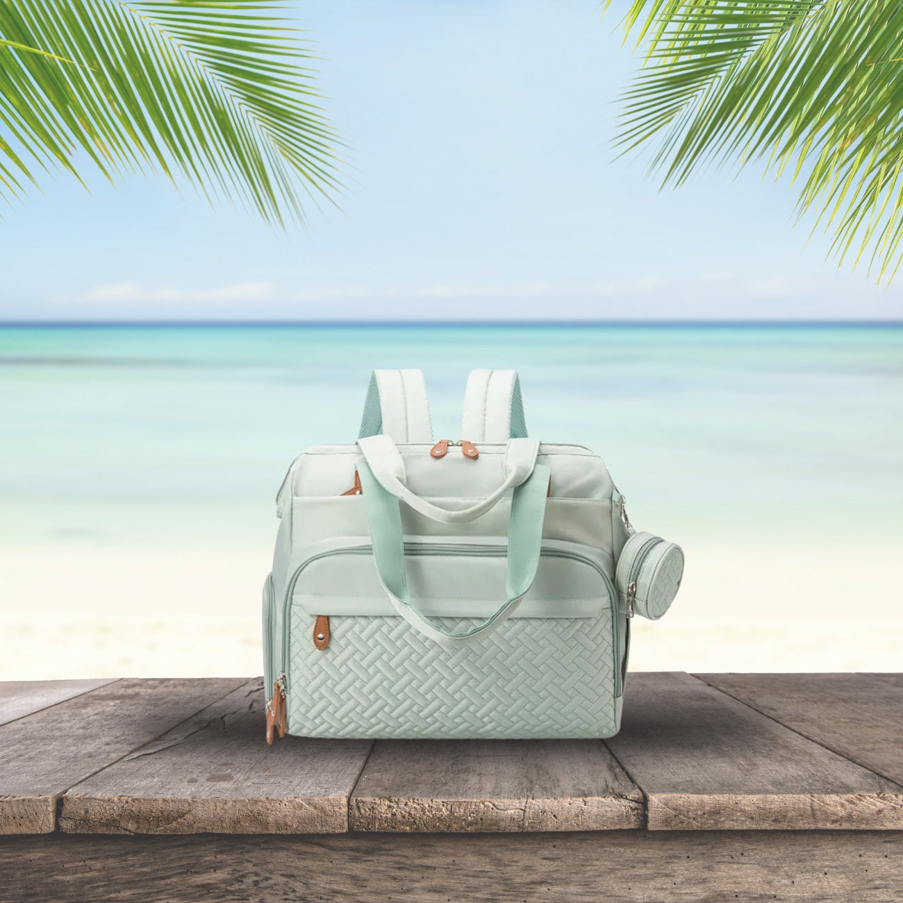 sac a dos a langer vert clair
