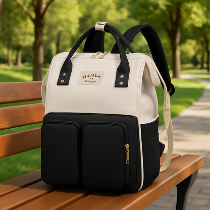 sac a dos a langer blanc noir
