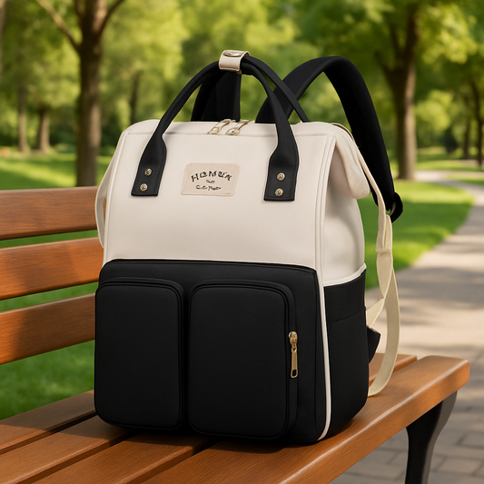 sac a dos a langer blanc noir