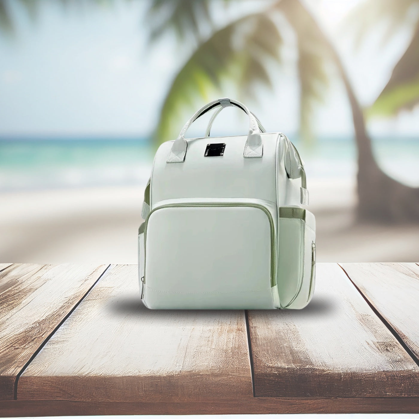 sac a langer a dos vert