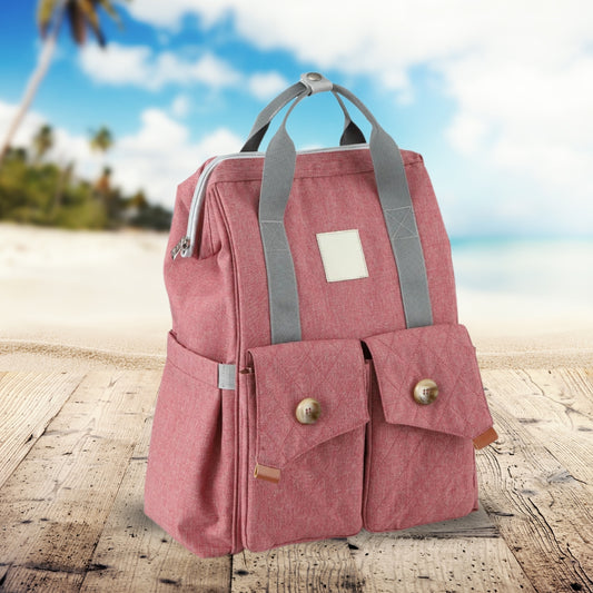 sac a langer a dos rouge