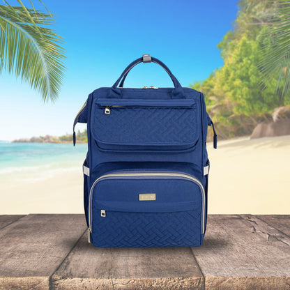 sac a langer a dos bleu