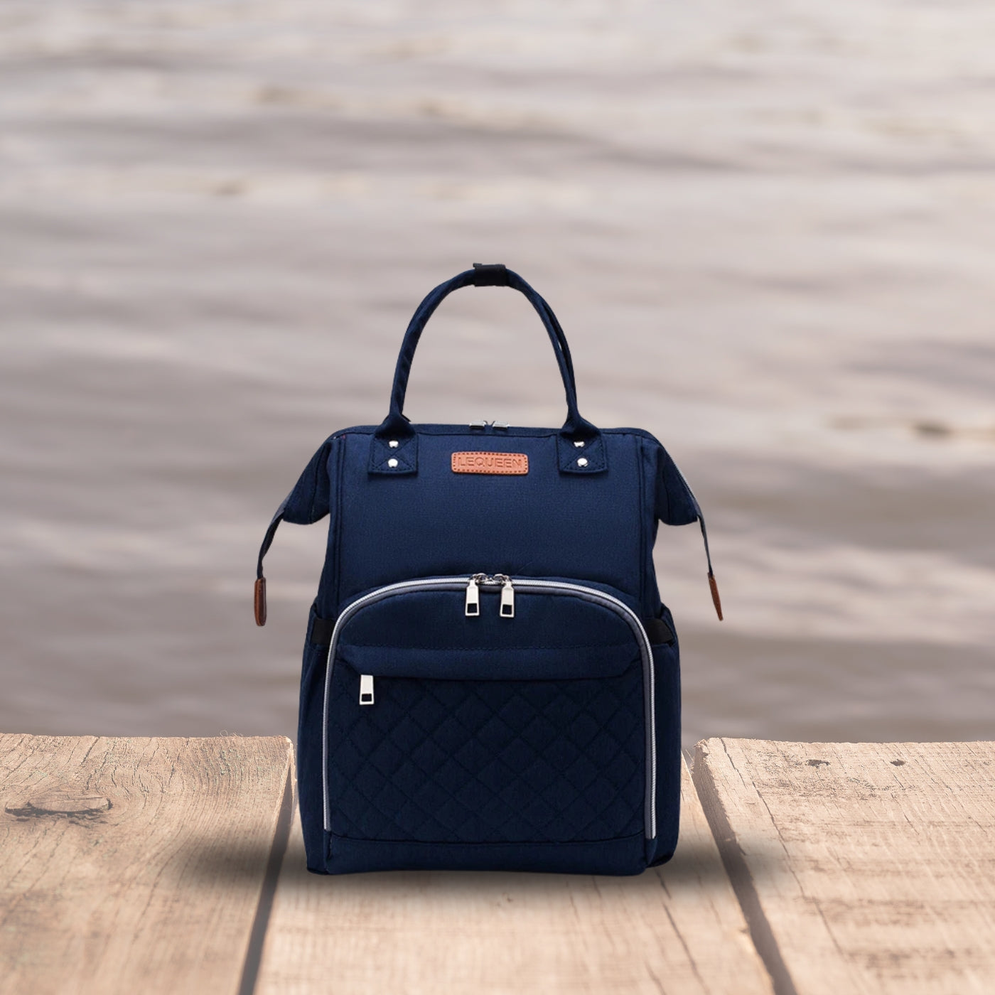 sac a langer a dos bleu marine