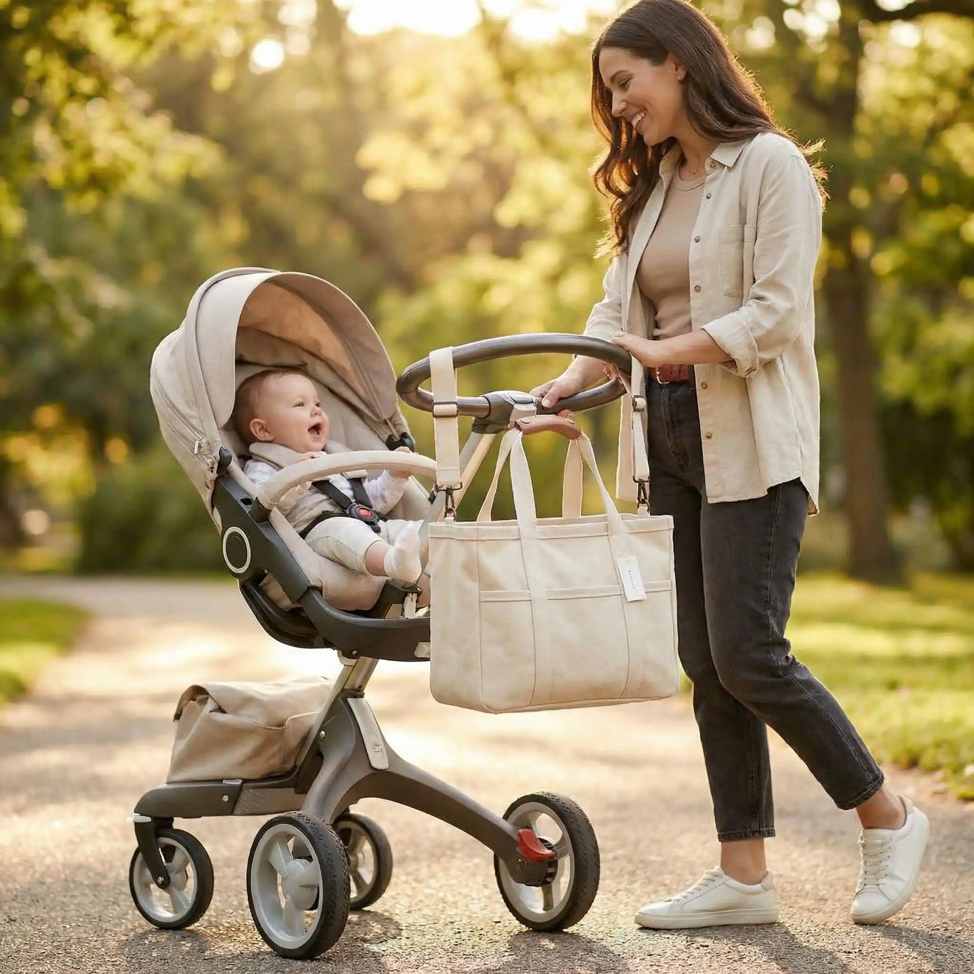 sac a langer beige promenade
