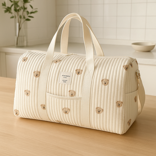 sac a langer beige sable etoile ours