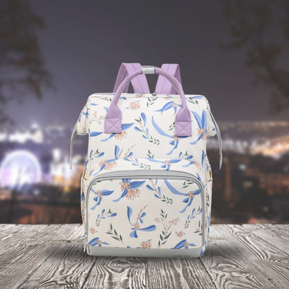 sac a langer fille violet a fleur