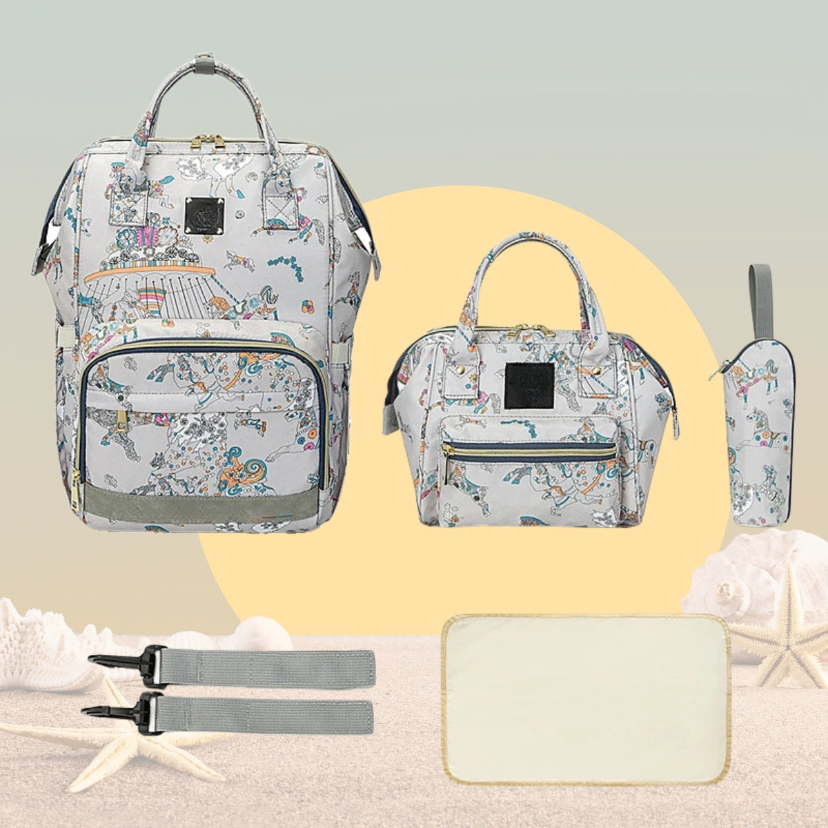 sac a langer fille gris ensemble