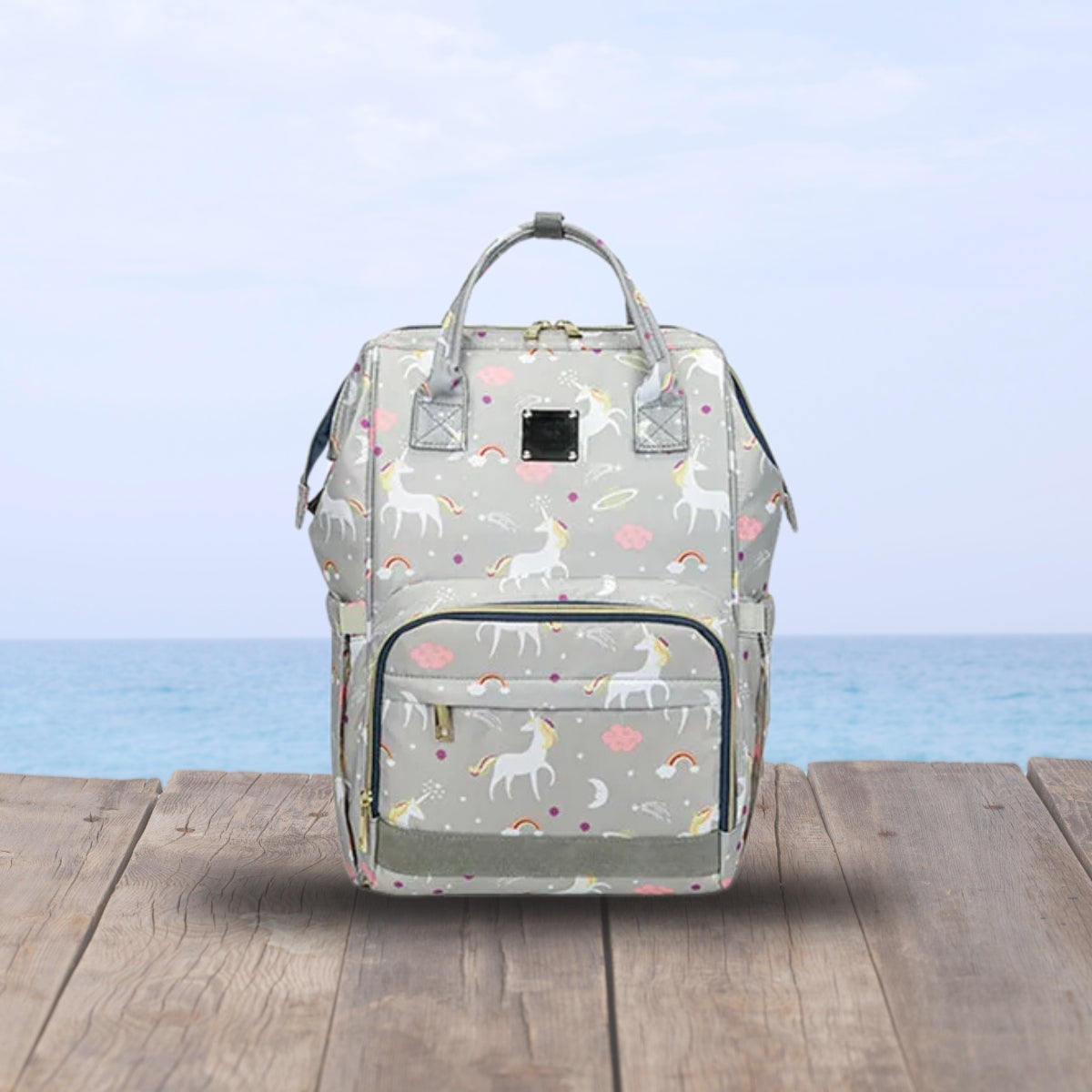 sac a langer fille gris clair