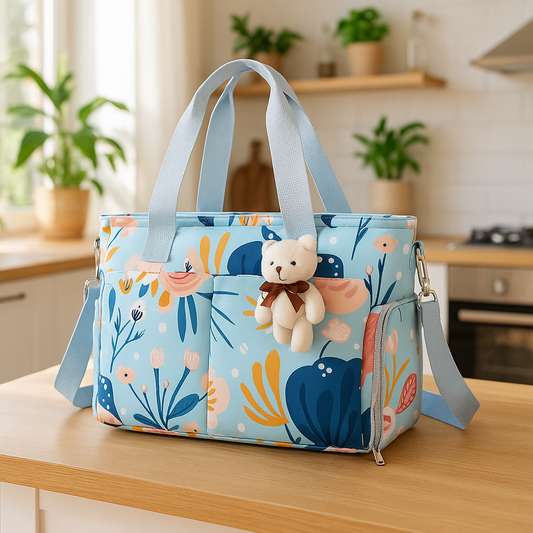 sac a langer fille bleu