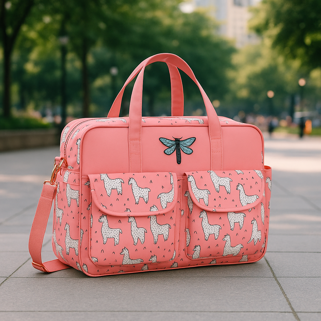 sac a langer fille rose alpaga