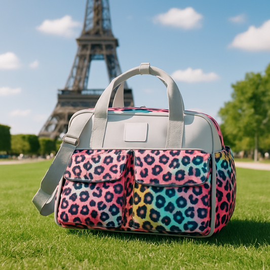 sac a langer fille fleur noir