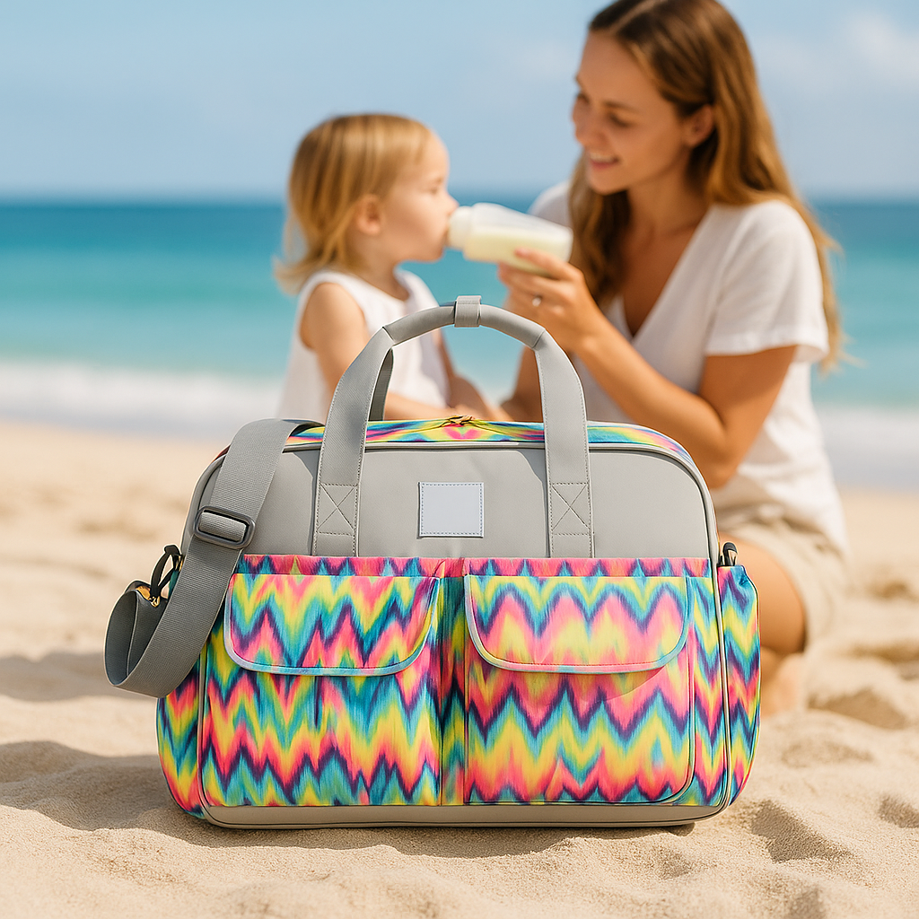sac a langer fille geometrique colore sortie