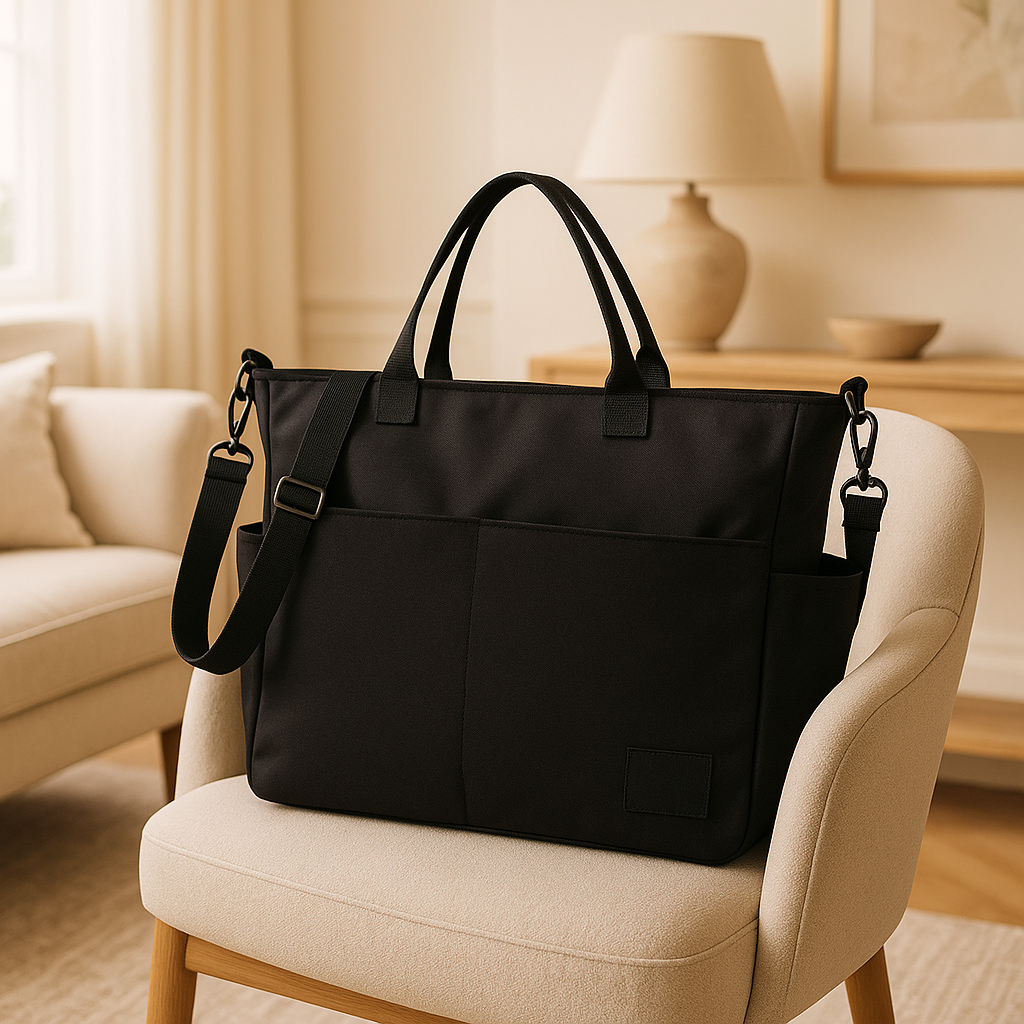 sac a langer noir elegance nomade noir