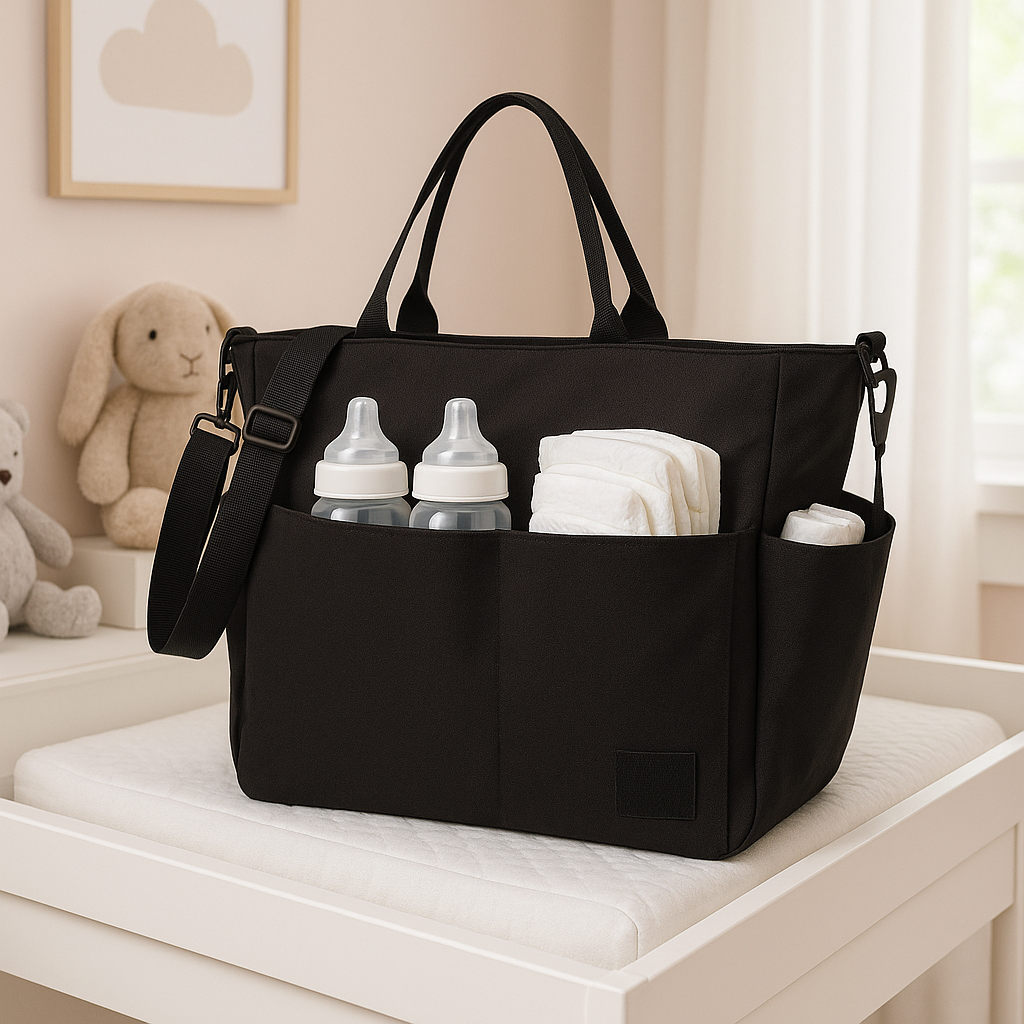 sac a langer noir elegance nomade polyvalent