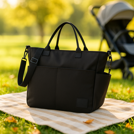 sac a langer noir elegance nomade style