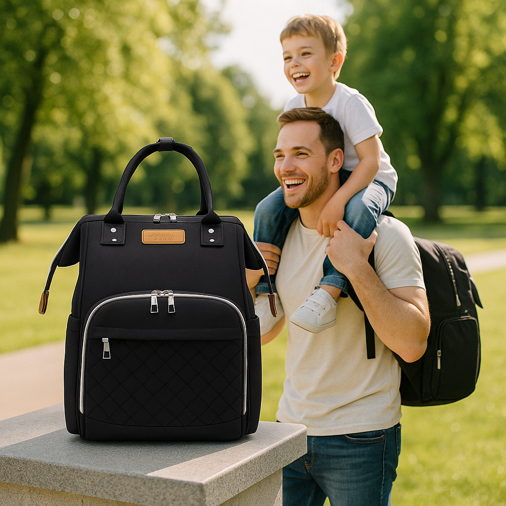 sac a langer noir lune noire transport
