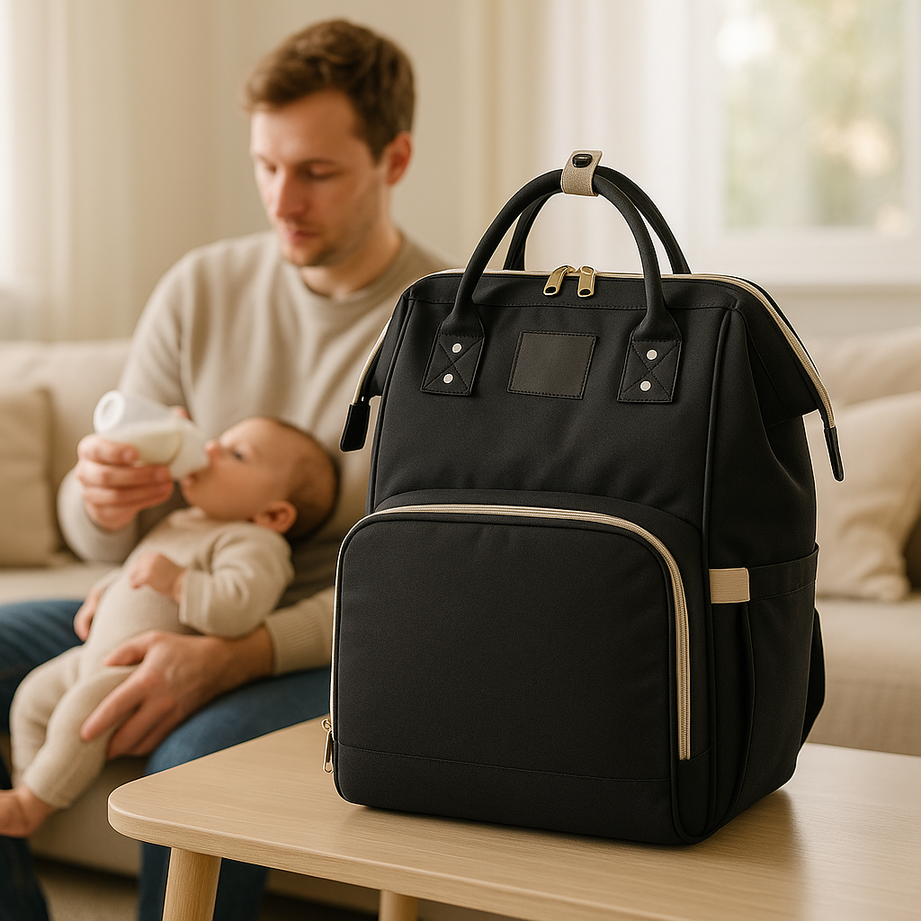 sac a langer noir minuit nomade ideale