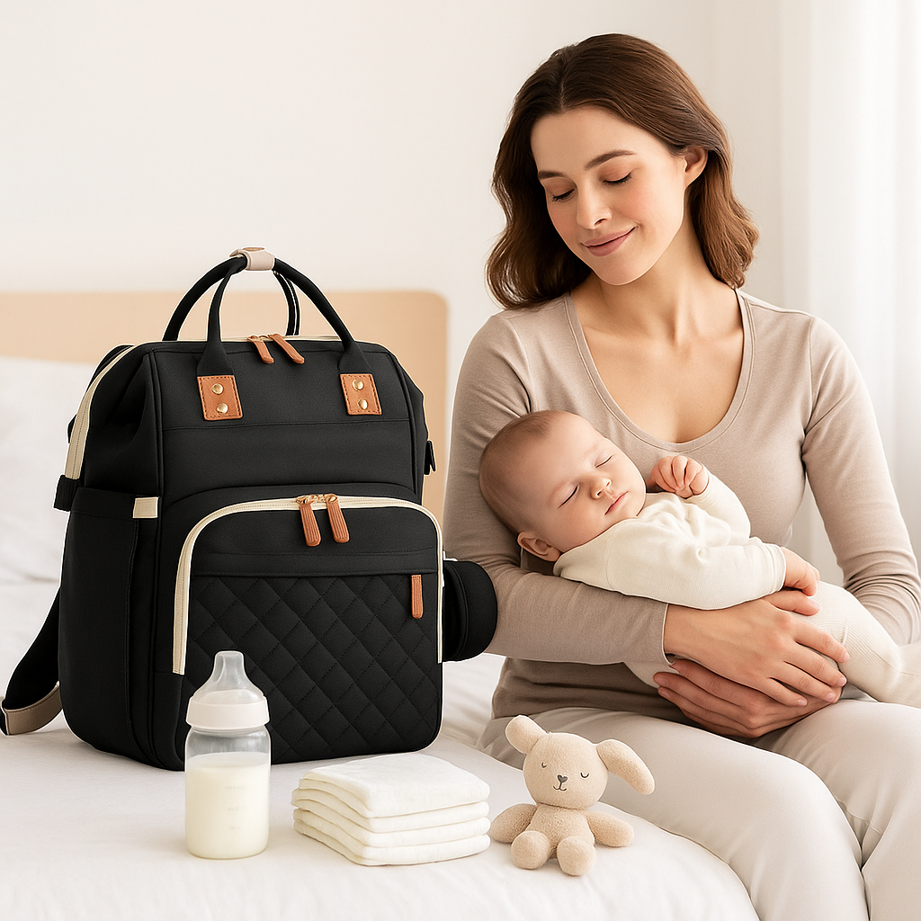 sac a langer noir pack prestige polyvalent