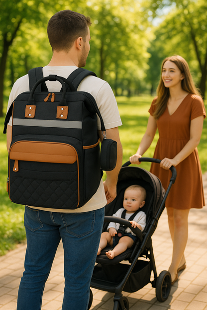 sac a langer noir parenthese minuit famille