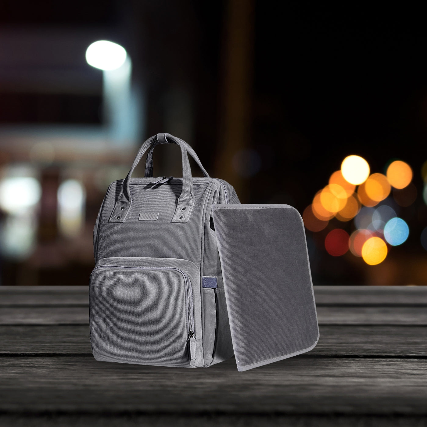   sac a langer sac a dos gris