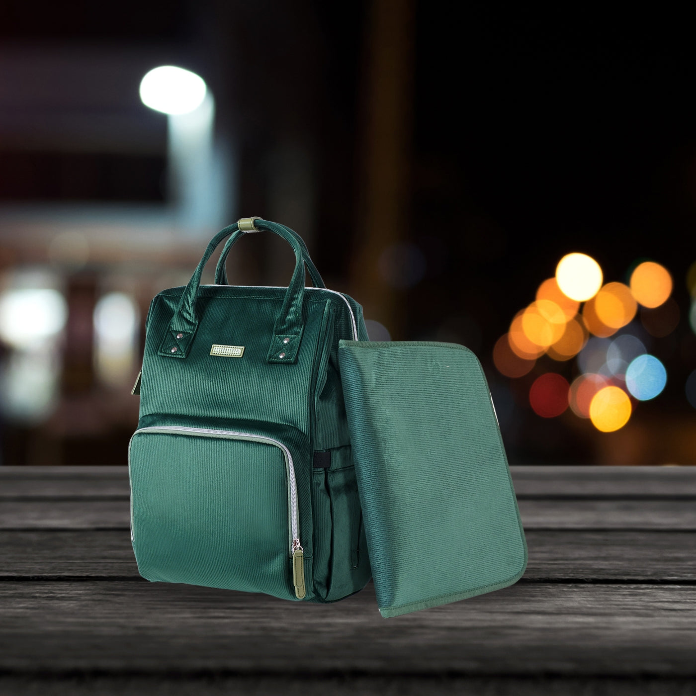   sac a langer sac a dos vert